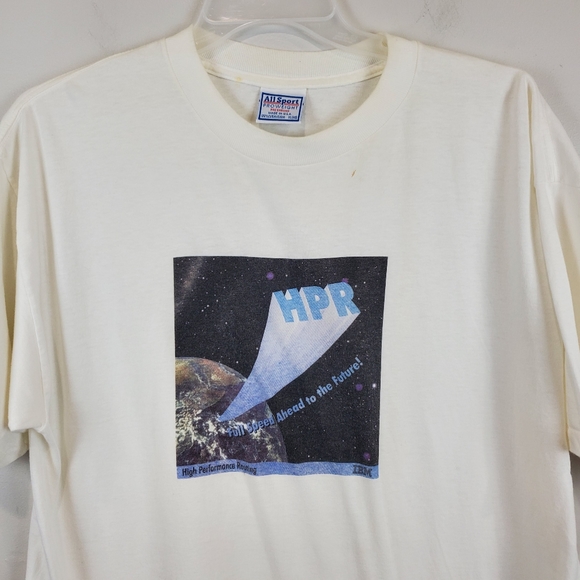 Vintage 90s IBM High Performing Routing HPR Computer Technology Promo XL T Shirt - Picture 2 of 16